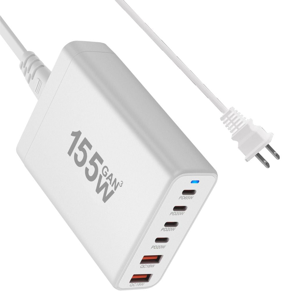 | 155W GaN 6-Port USB-C Ladegerät
