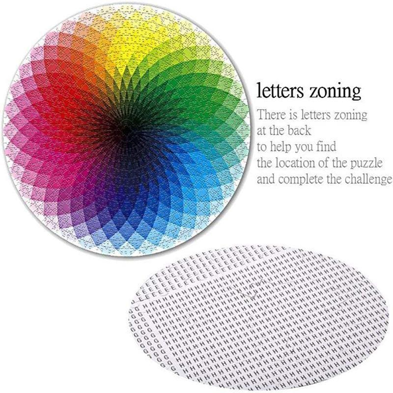 | Gradient Farbige Regenbogen Runde Puzzles