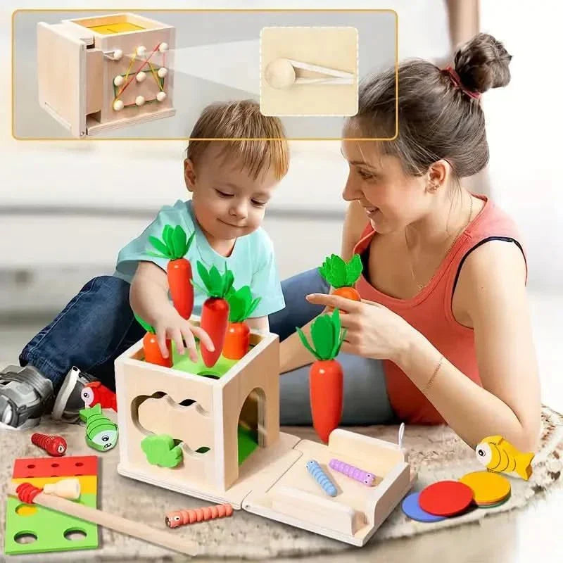 | 8-in-1 Montessori Spielbox für Babys - Fördert Entwicklung und Kreativität
