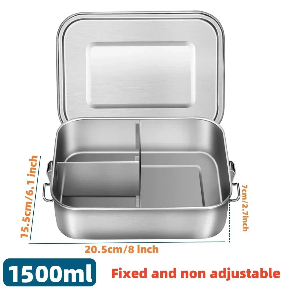MealCraft – Bento-Lunchbox Edelstahl 800 ml mit Fächern auslaufsicher & spülmaschinenfest
