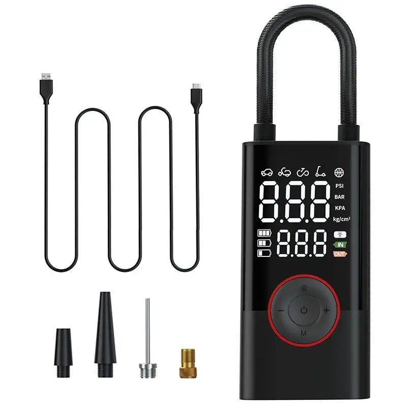 Kabelloser Reifenfüllkompressor 150PSI, 4000mAh, LCD, USB-C