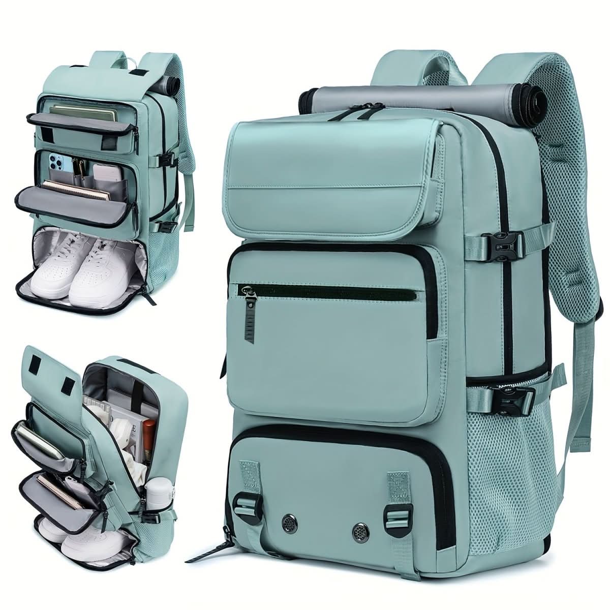 | Großer wasserdichter Reiserrucksack mit USB-Anschluss