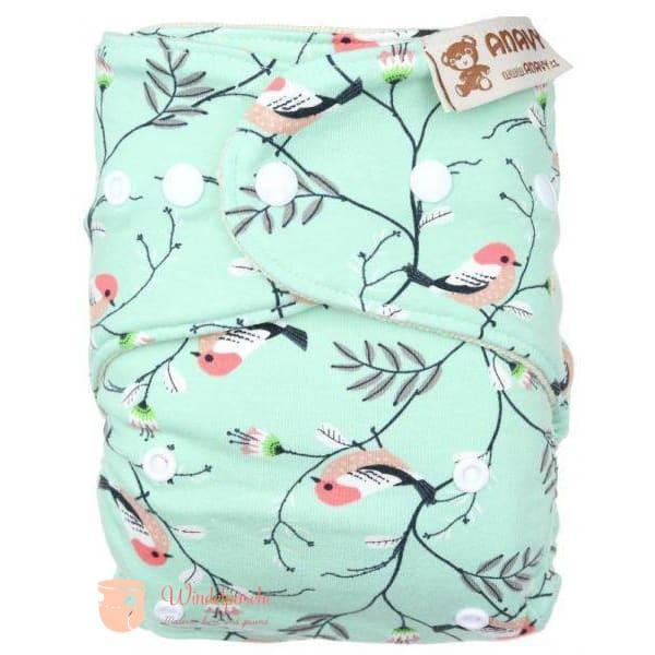 Anavy Wollüberhose Onesize Drucki-Birds - Windelposchi