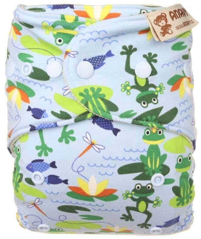 Anavy Wollüberhose Onesize Drucki-Frogs - Windelposchi