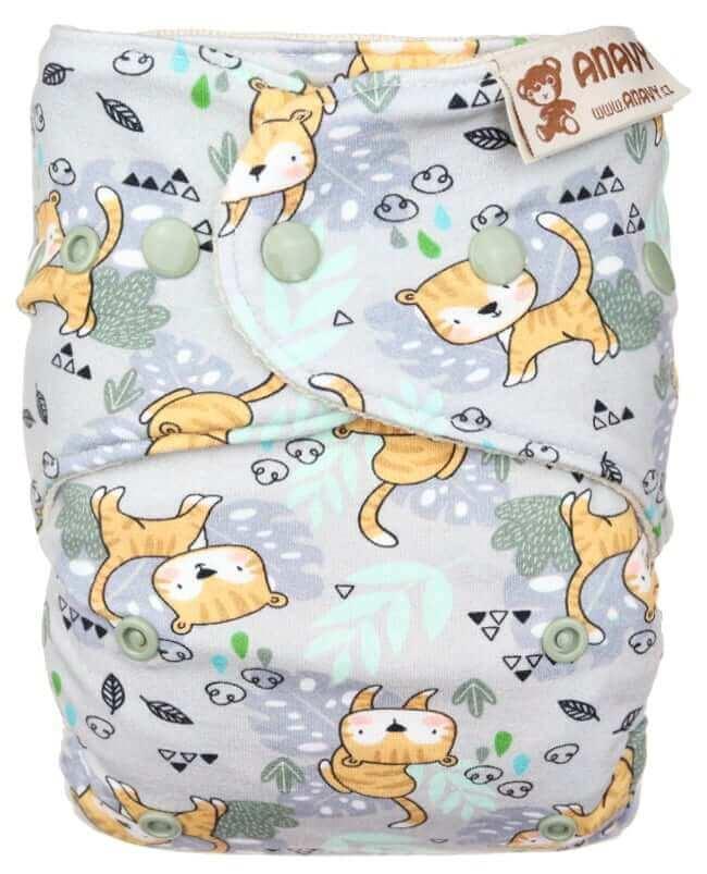 Anavy Wollüberhose Onesize Drucki-Tiger - Windelposchi