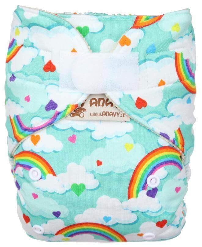 Anavy Wollüberhose Onesize Klett-Rainbows - Windelposchi