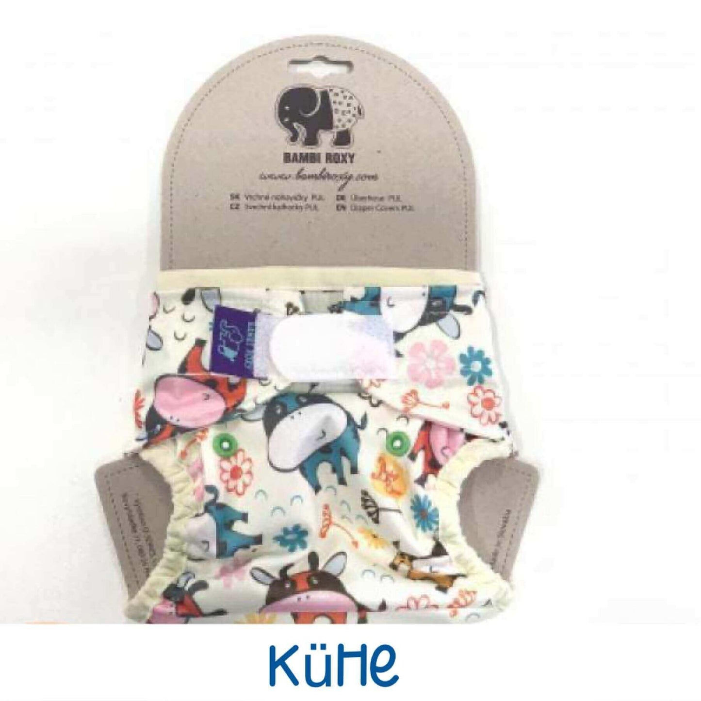 BambiRoxy Überhose Newborn Klett-Kühe - Windelposchi