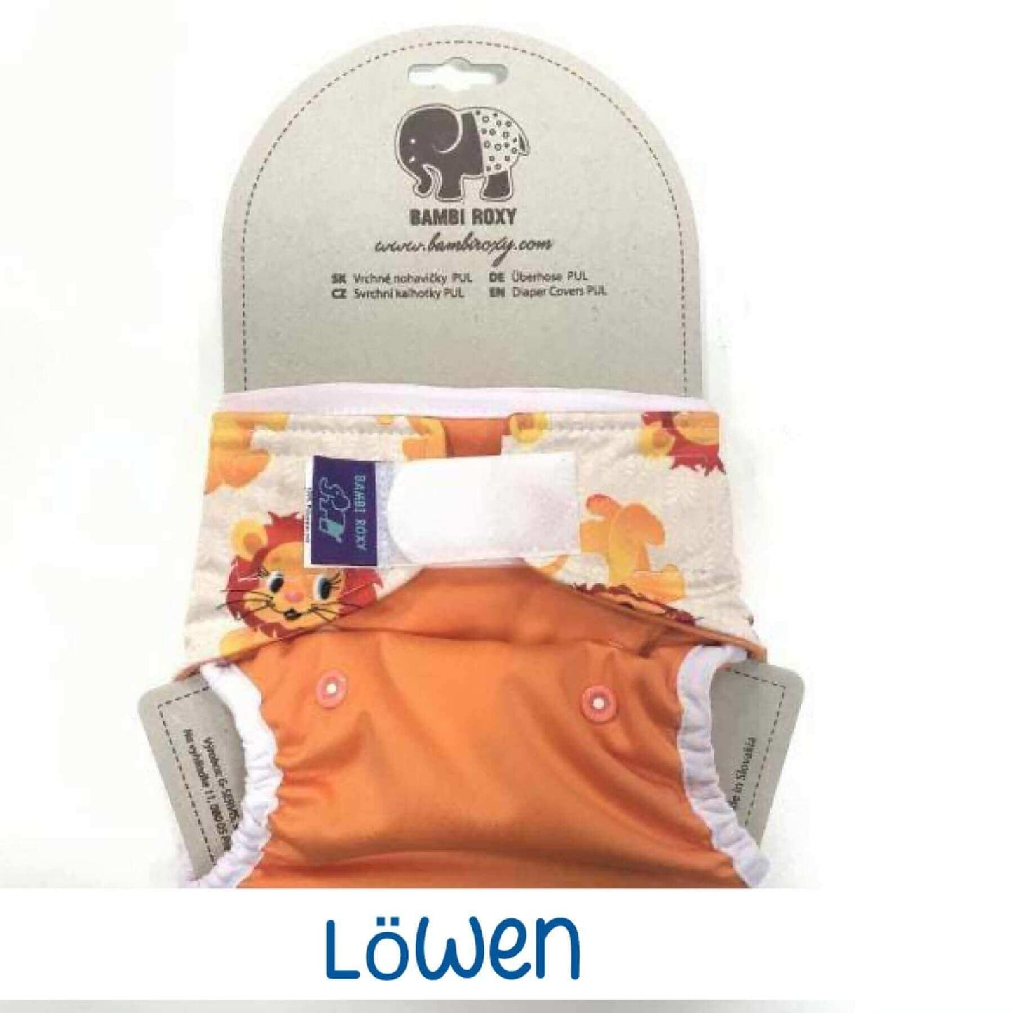 BambiRoxy Überhose Newborn Klett-Löwen - Windelposchi