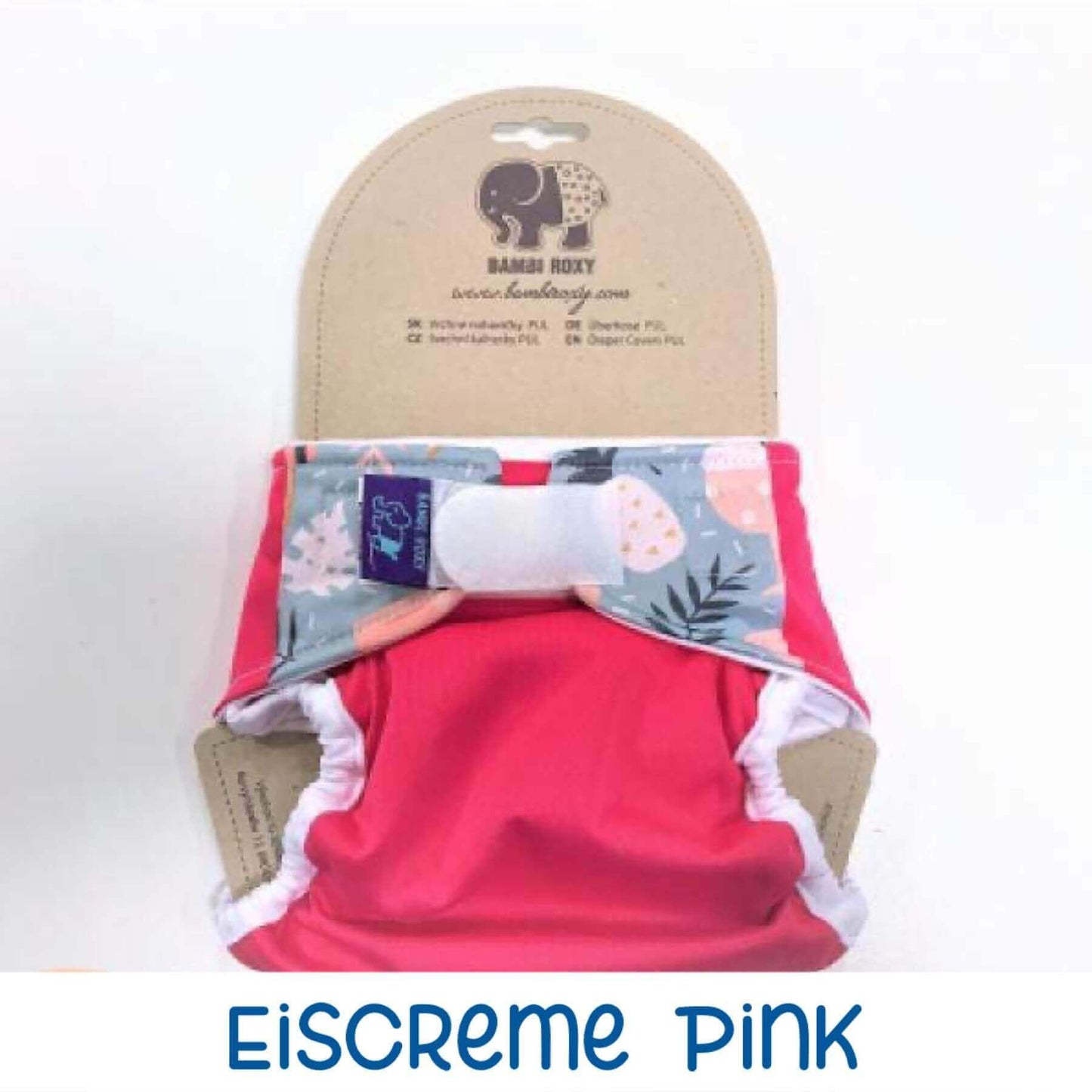 BambiRoxy Überhose Onesize Klett-Eiscreme Pink - Windelposchi