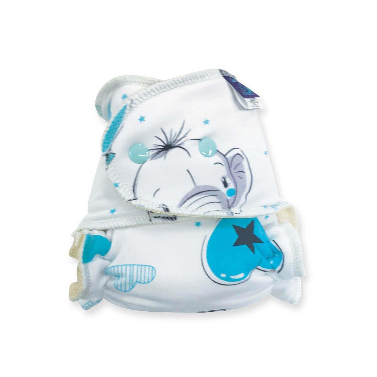 BambiRoxy XL Hanf Höschenwindel Drucki- Babyelefant - Windelposchi