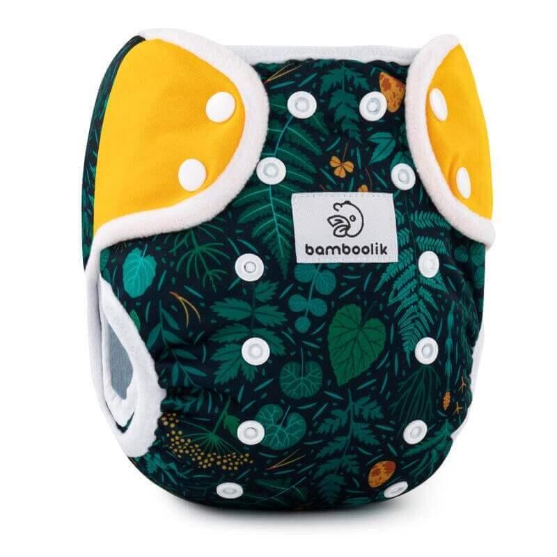 Bamboolik Duo Überhose Onesize Drucki Farnkraut Safran - Windelposchi