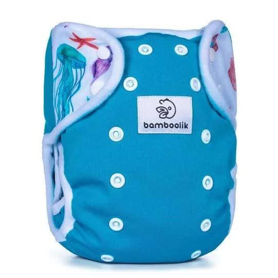 Bamboolik Duo Überhose Onesize Drucki Türkis Medusen - Windelposchi
