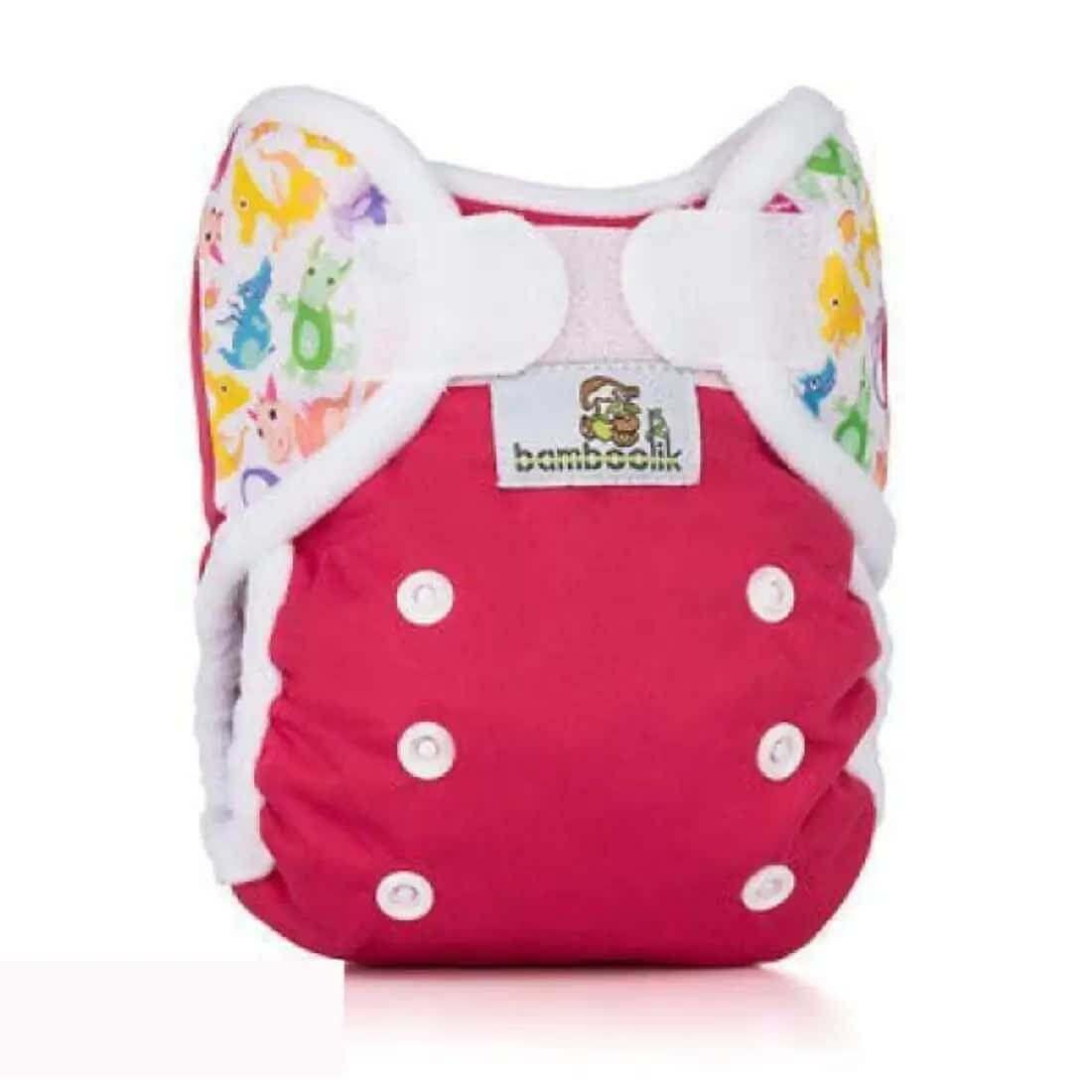 Bamboolik Minimi Überhose Pink-Drachen - Windelposchi