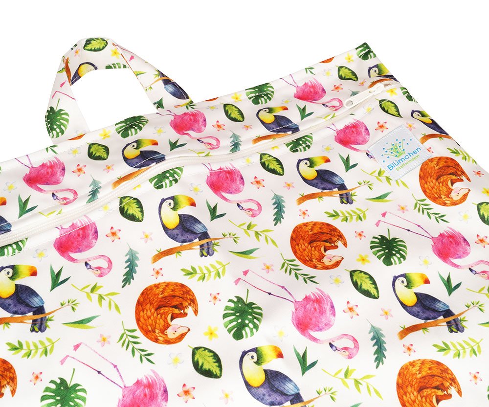 Blümchen Wetbag XL Flamingo