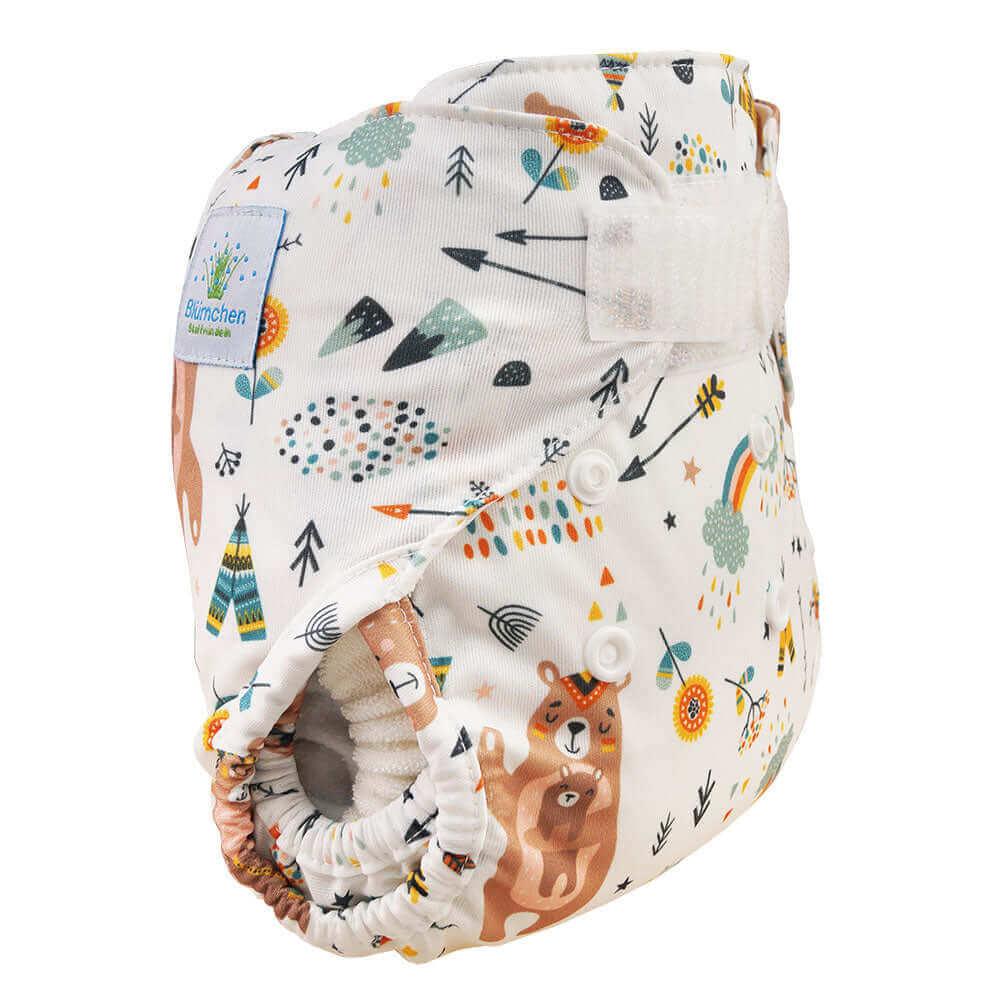 Blümchen 2in1 Überhose Newborn Mama Bär - Windelposchi