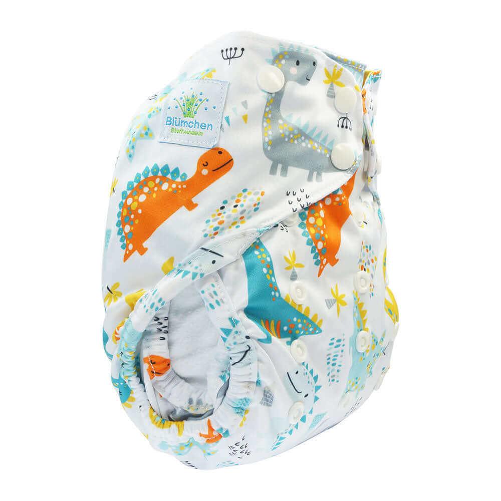 Blümchen 2in1 Überhose Onesize Drucki Dino - Windelposchi