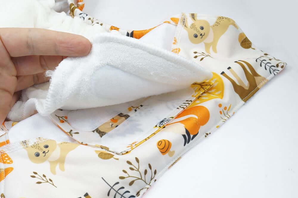 Blümchen 2in1 Überhose Onesize Klett Häuschen - Windelposchi