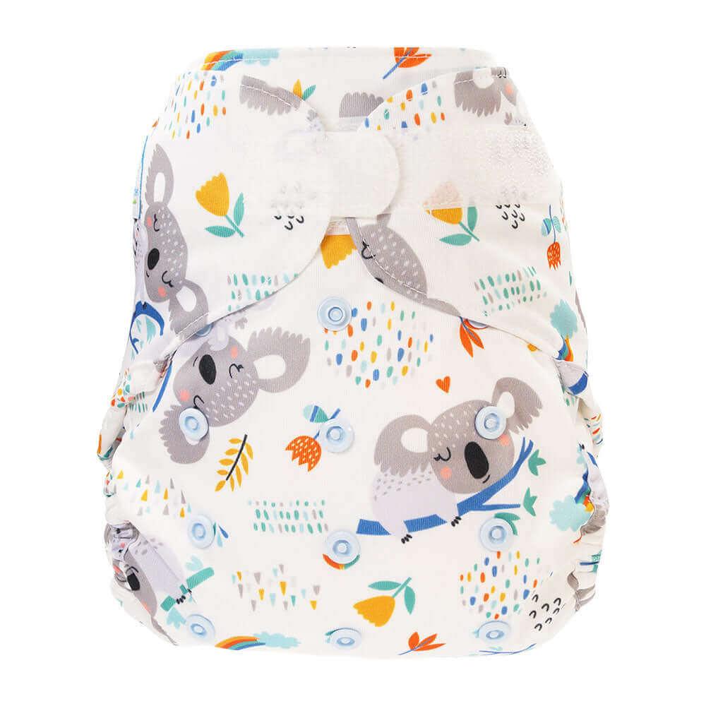 Blümchen 2in1 Überhose Onesize Klett- Koala Liebe - Windelposchi