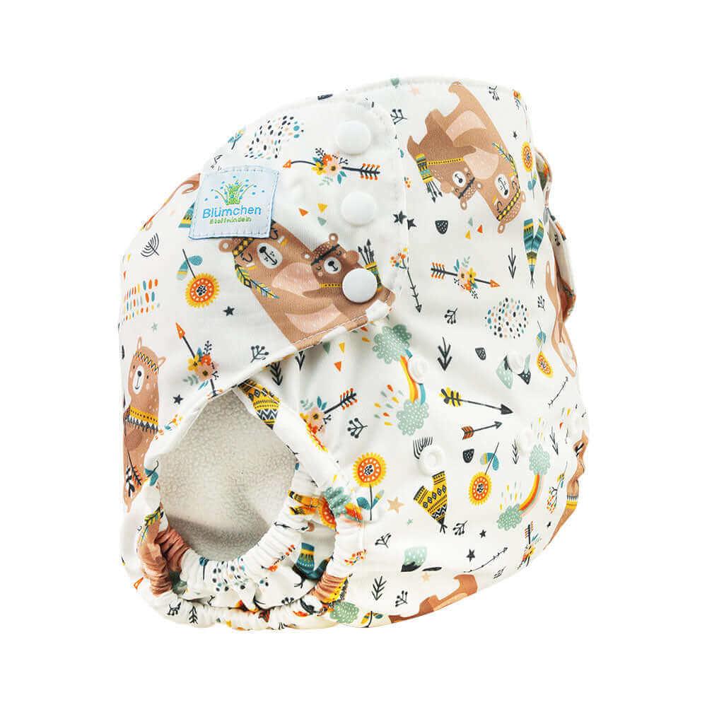 Blümchen 2in1 Überhose XL Drucki Mama Bär - Windelposchi