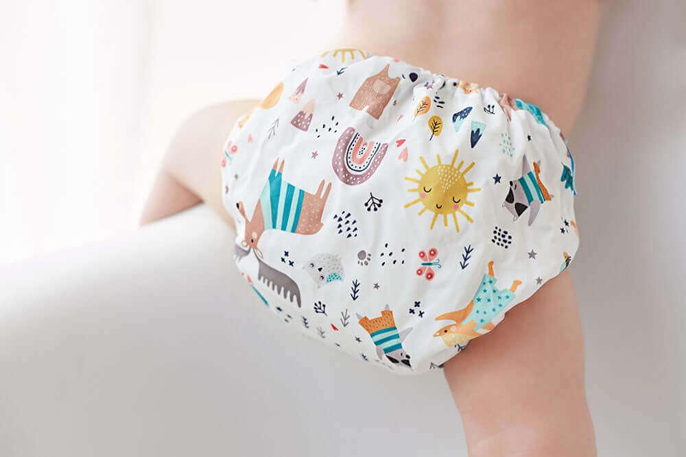 Blümchen AIO Bambus Stoffwindel Klett Kleiner Ritter - Windelposchi