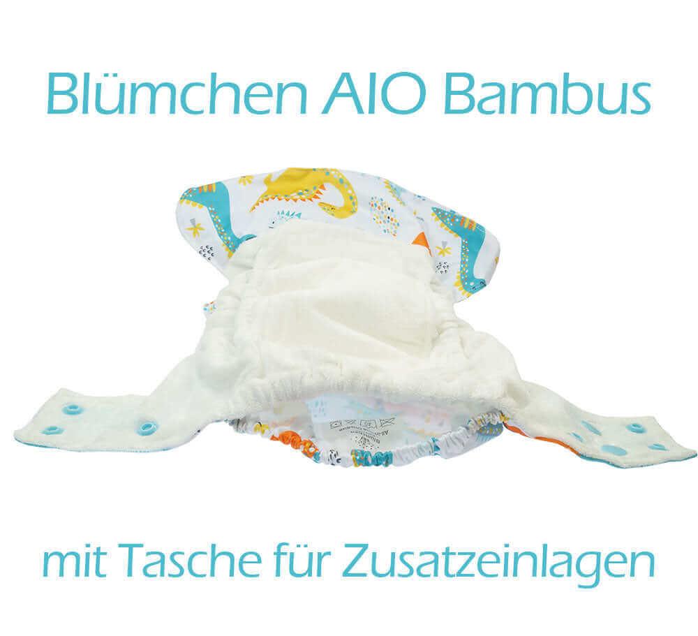 Blümchen AIO Bambus Stoffwindel Klett Kleiner Ritter - Windelposchi