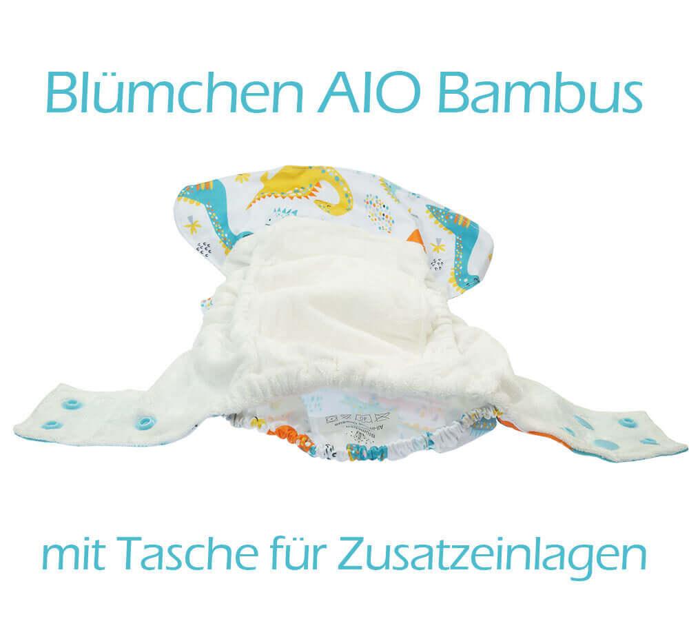 Blümchen AIO Bambus Stoffwindel Klett Zootiere - Windelposchi