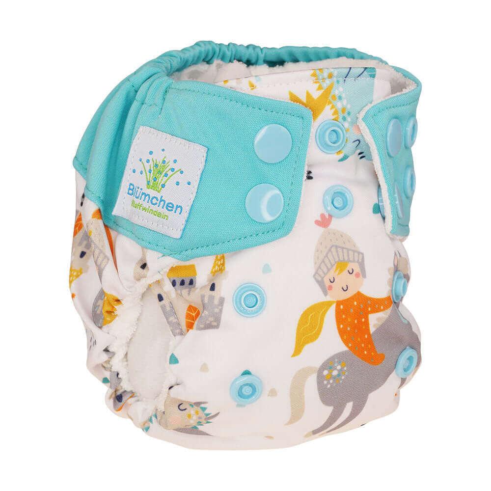 Blümchen AIO Bambus Stoffwindel NEWBORN Kleiner Ritter - Windelposchi