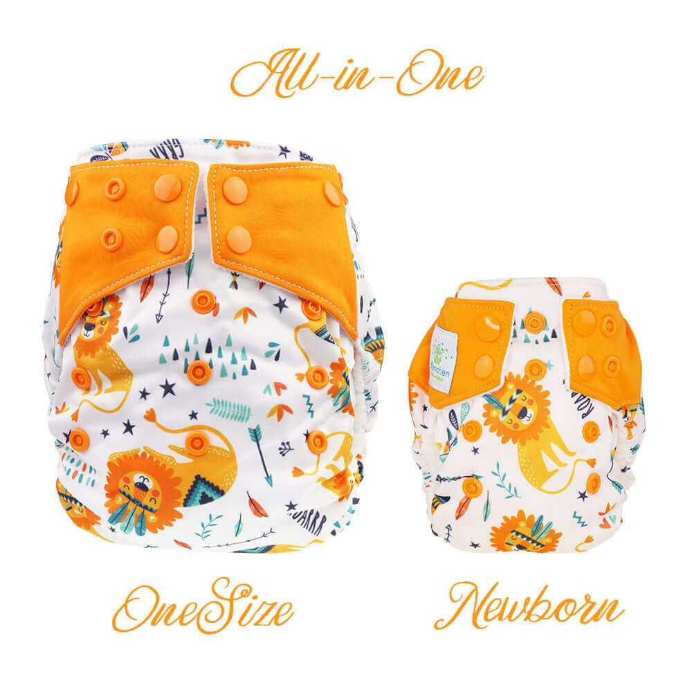 Blümchen AIO Bambus Stoffwindel NEWBORN Kleiner Ritter - Windelposchi