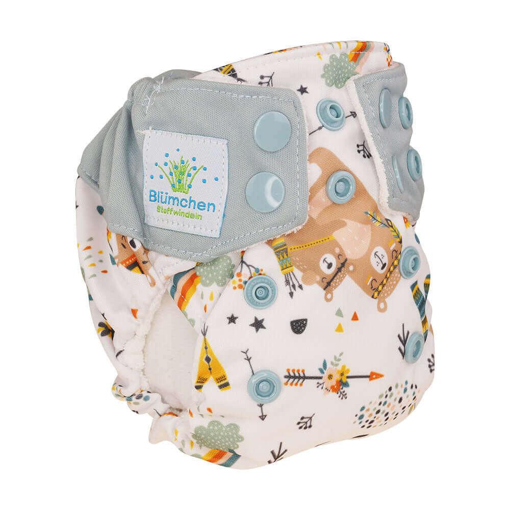 Blümchen AIO Bambus Stoffwindel NEWBORN Mama Bär - Windelposchi