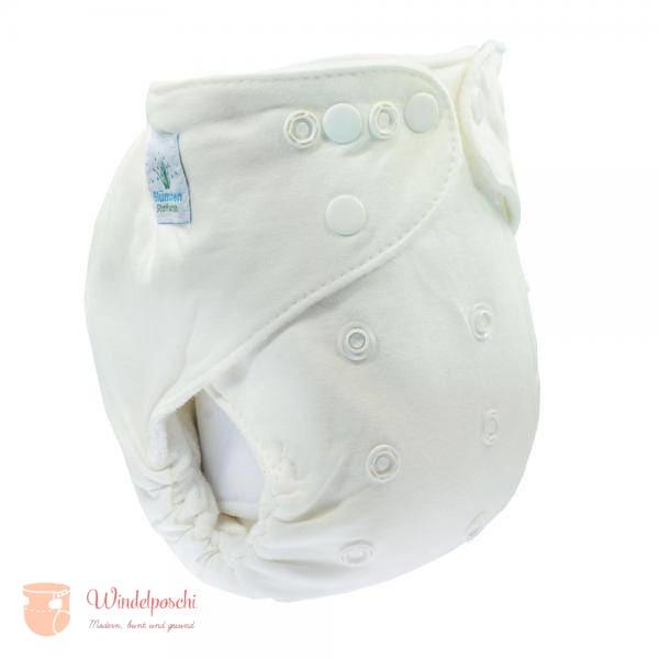 Blümchen Kuschel Höschenwindel Slimfit Onesize Klett/Drucki - Windelposchi