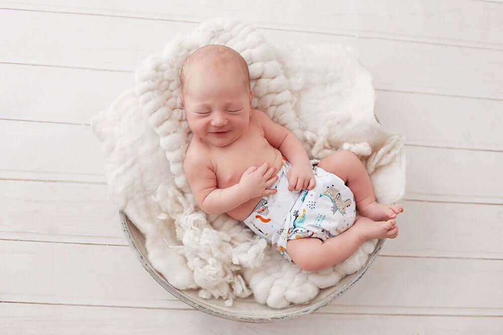 Blümchen Newborn Überhose Koala Liebe - Windelposchi