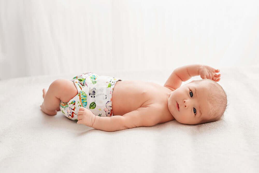 Blümchen Newborn Überhose Zebra - Windelposchi