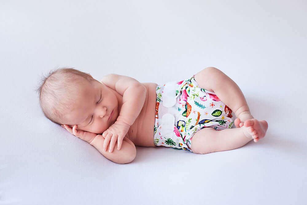 Blümchen Newborn Überhose Zebra - Windelposchi