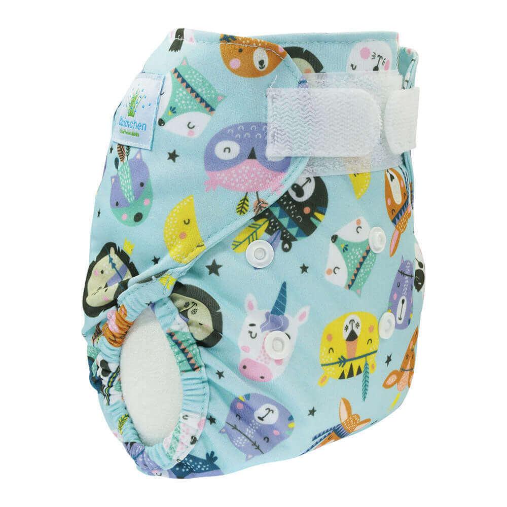 Blümchen Überhose Newborn Slimfit Animals - Windelposchi