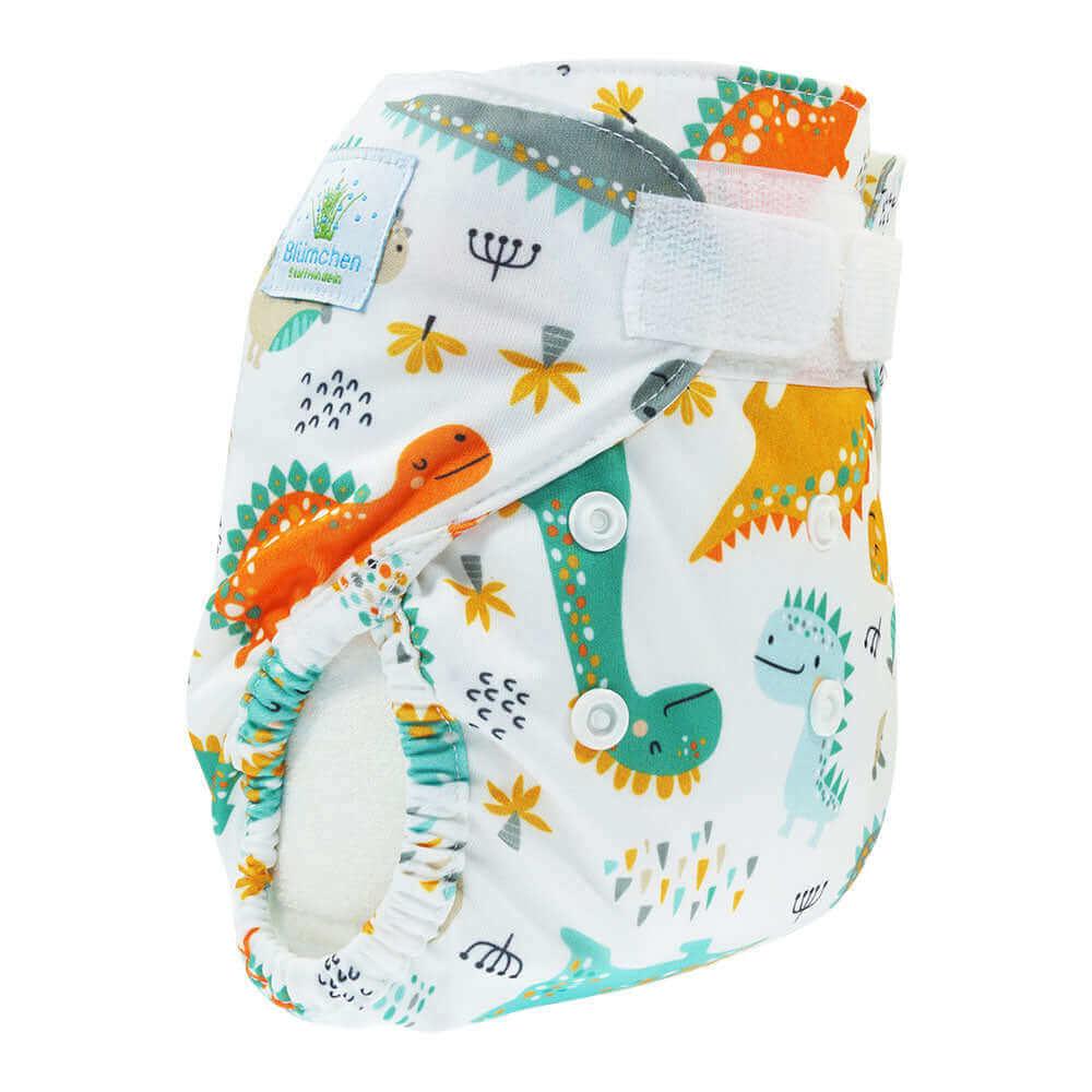 Blümchen Überhose Newborn Slimfit Dino - Windelposchi