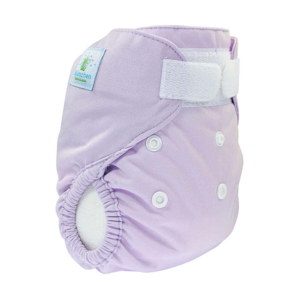 Blümchen Überhose Newborn Slimfit Flieder - Windelposchi