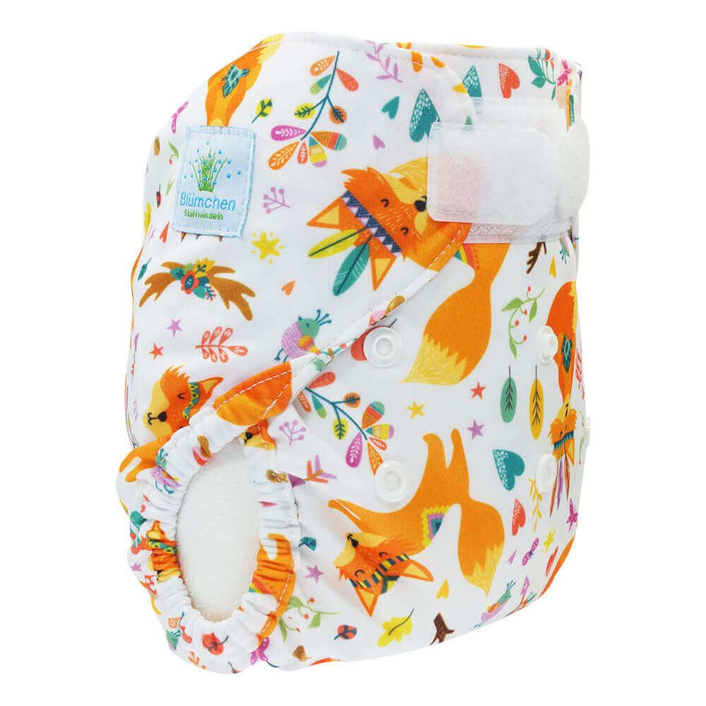 Blümchen Überhose Newborn Slimfit Füchse - Windelposchi