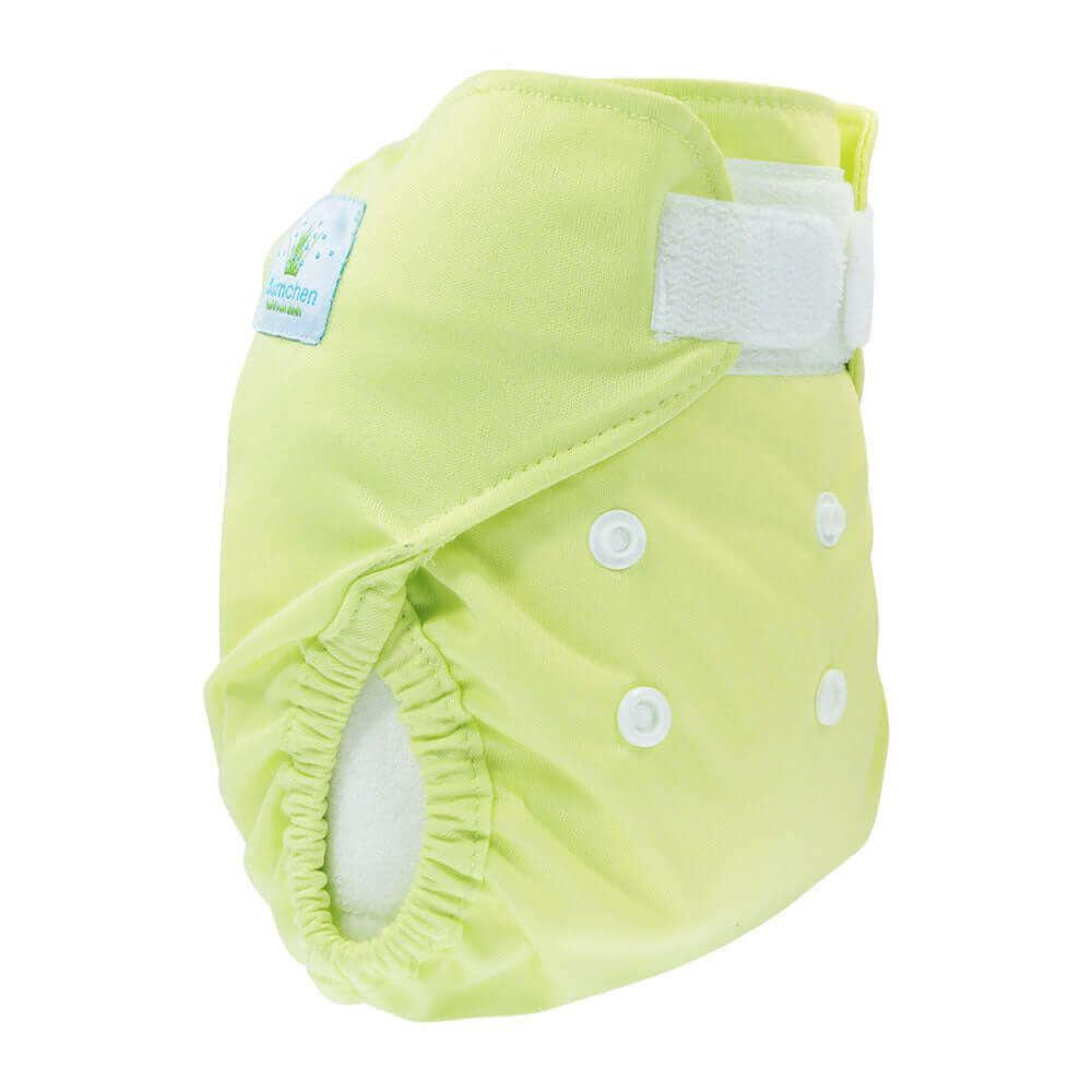 Blümchen Überhose Newborn Slimfit Hellgrün - Windelposchi