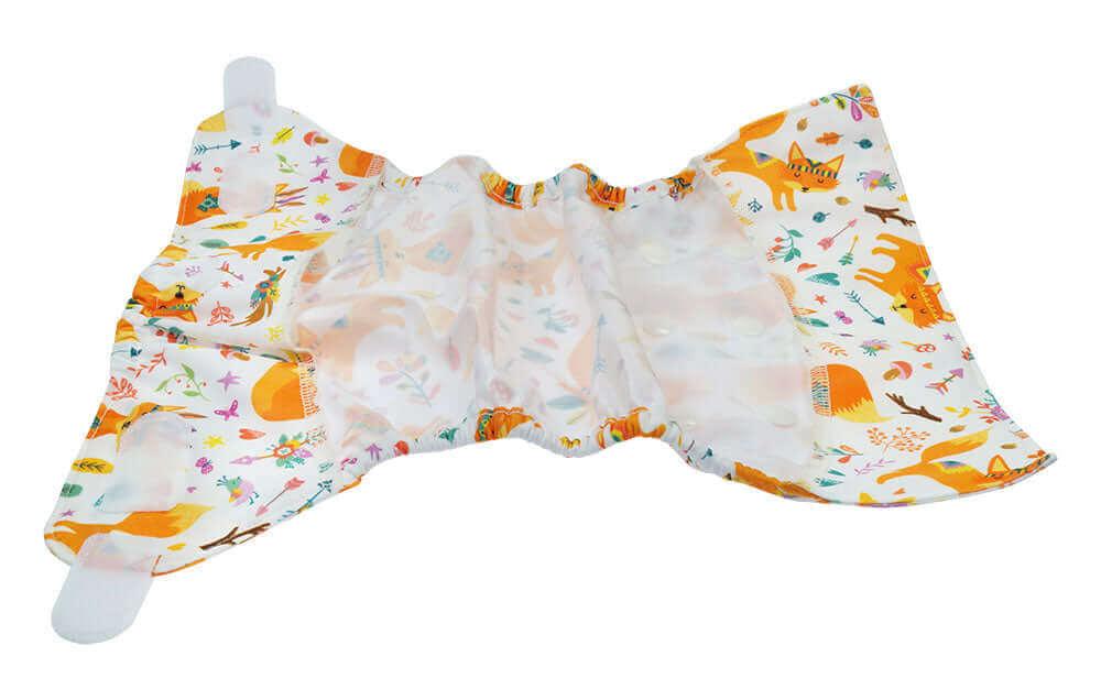 Blümchen Überhose Newborn Slimfit Lama Weiß - Windelposchi