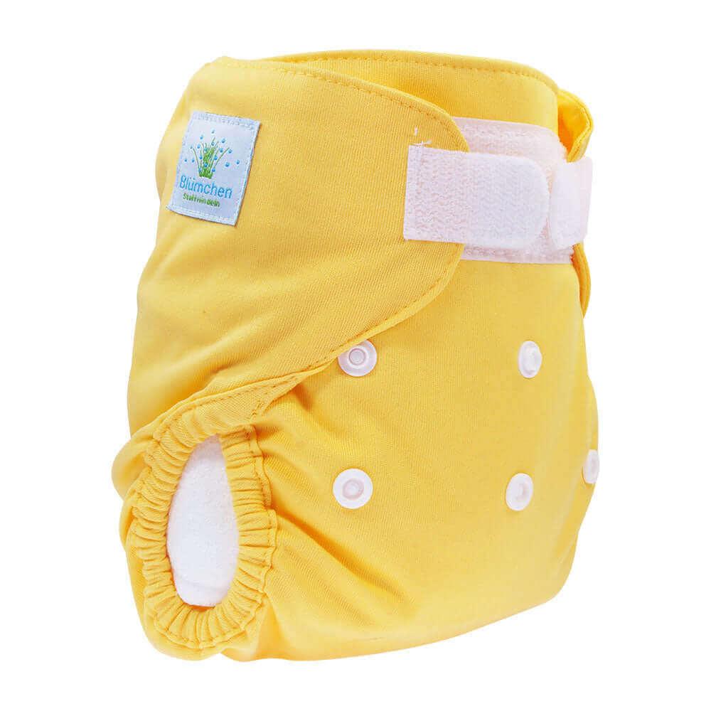 Blümchen Überhose Newborn Slimfit Mandarine - Windelposchi