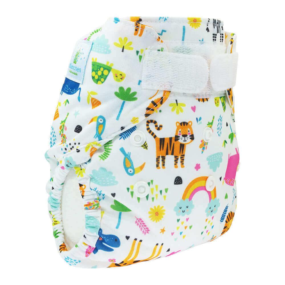 Blümchen Überhose Newborn Slimfit Zootiere - Windelposchi