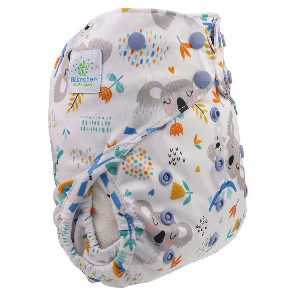 Blümchen Überhose Onesize Drucki Koala Liebe - Windelposchi