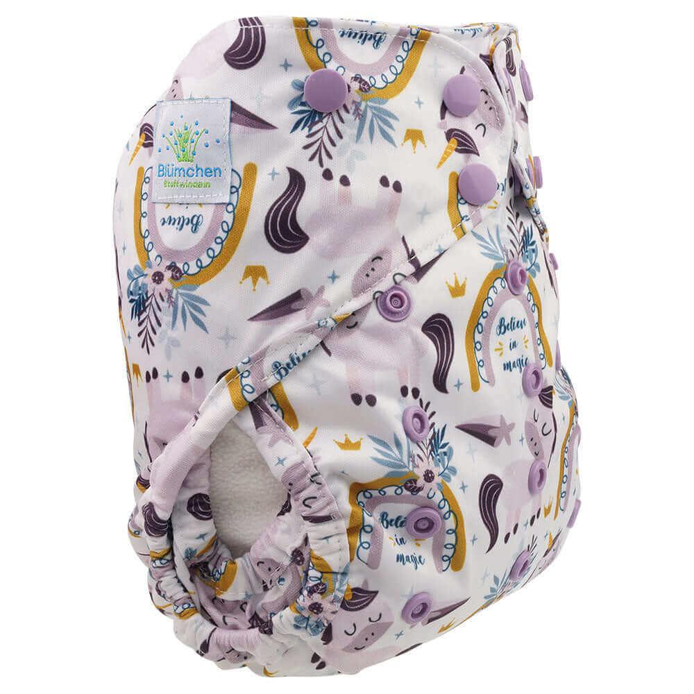 Blümchen Überhose Onesize Drucki Magisches Einhorn - Windelposchi