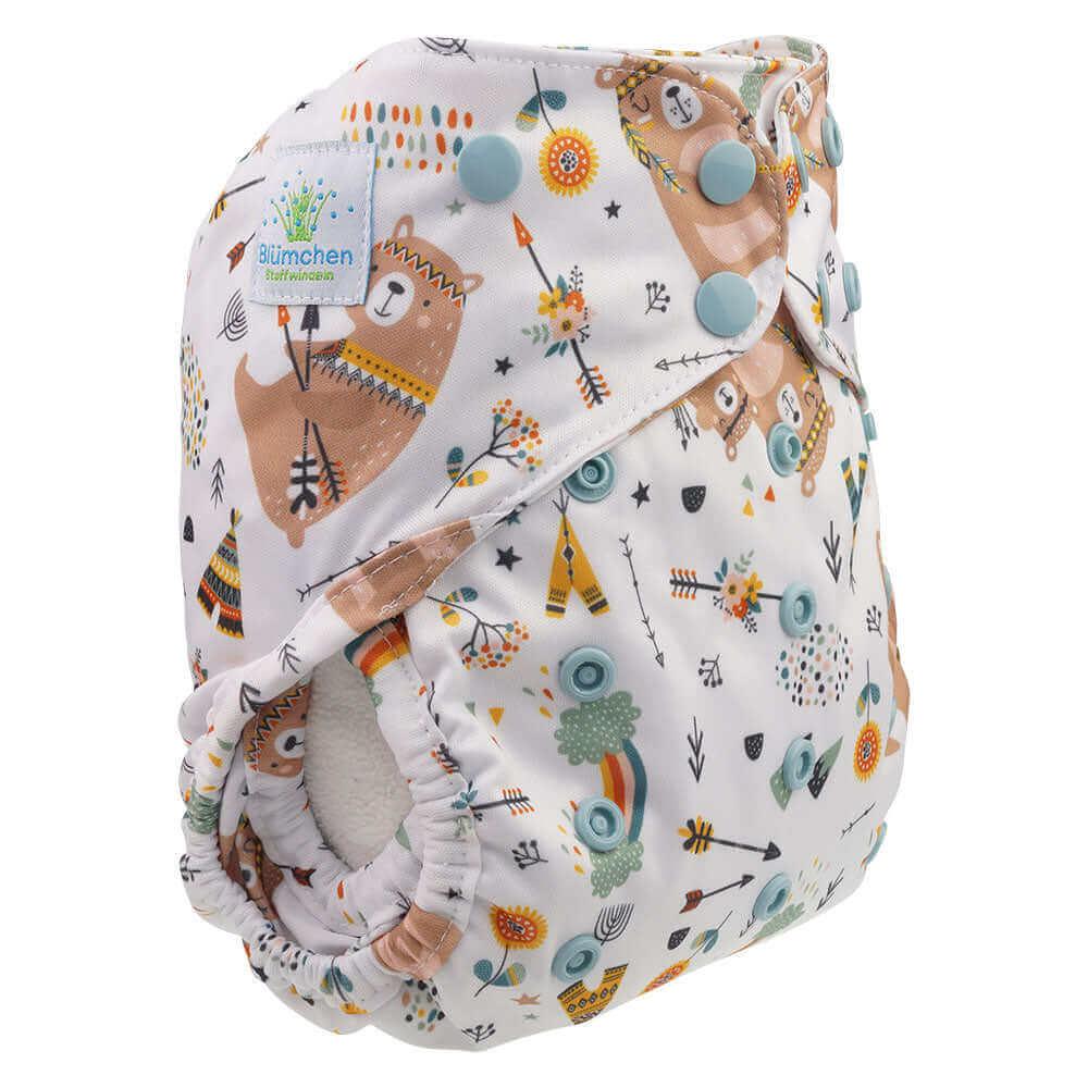 Blümchen Überhose Onesize Drucki Mama Bär - Windelposchi