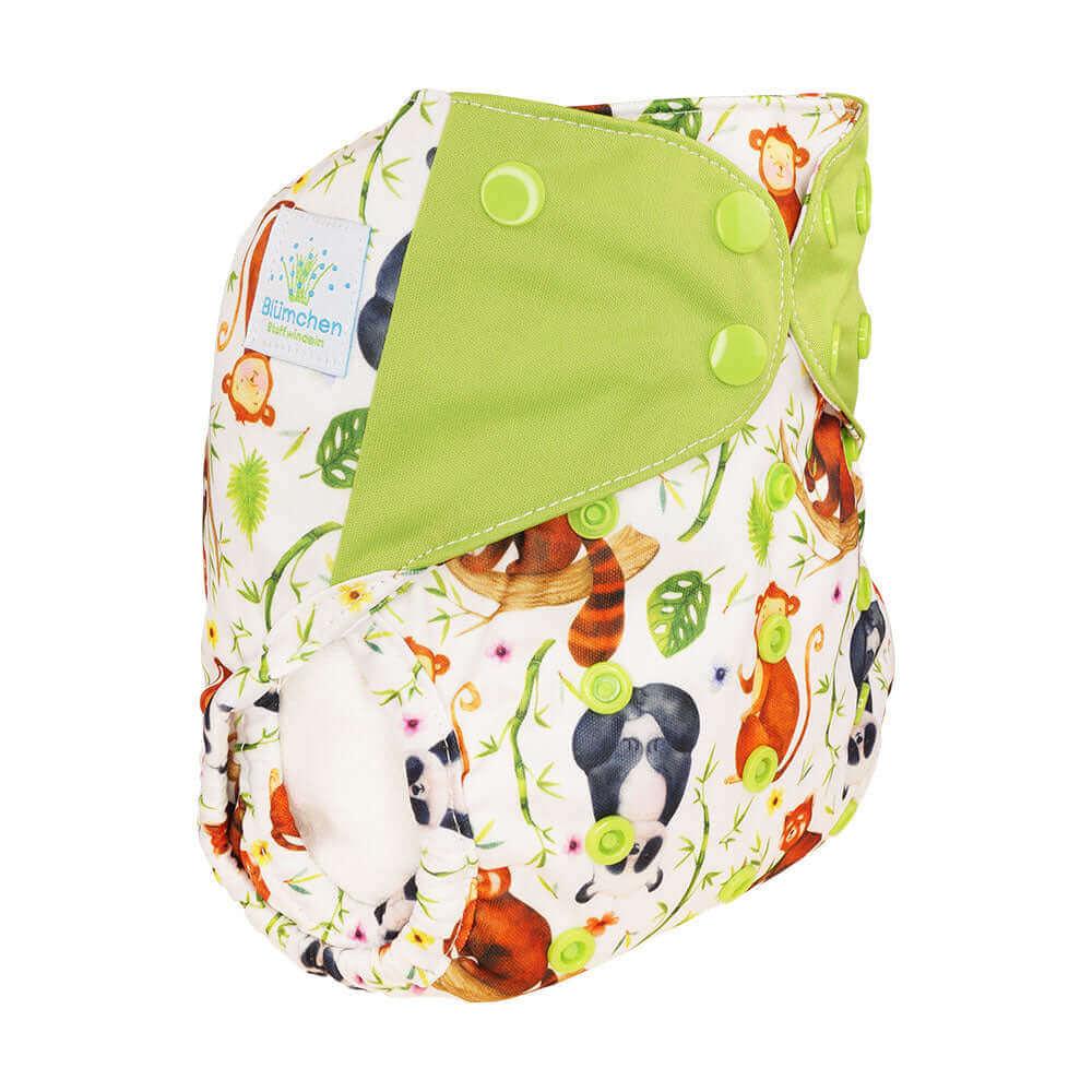 Blümchen Überhose Onesize Drucki Panda - Windelposchi