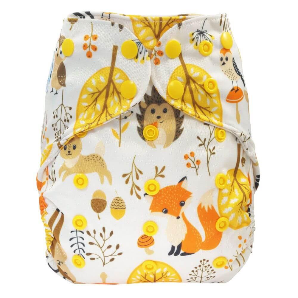 Blümchen Überhose Onesize Drucki Waldtiere - Windelposchi