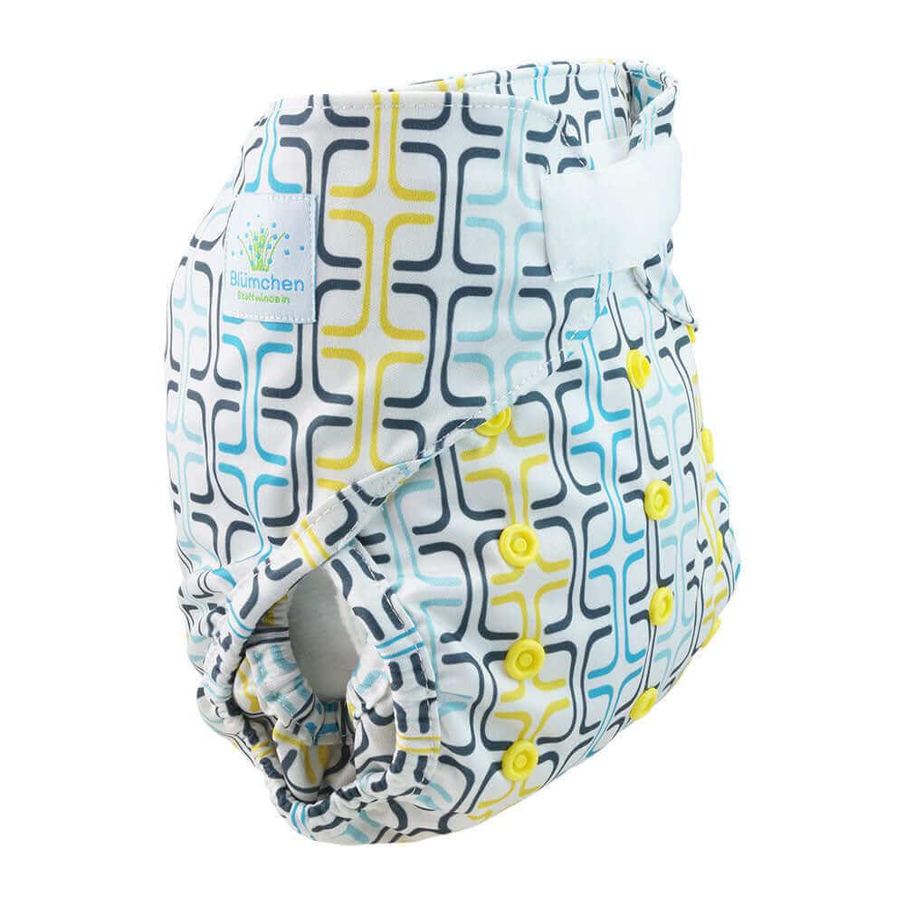 Blümchen Überhose Onesize Klett Brick - Windelposchi