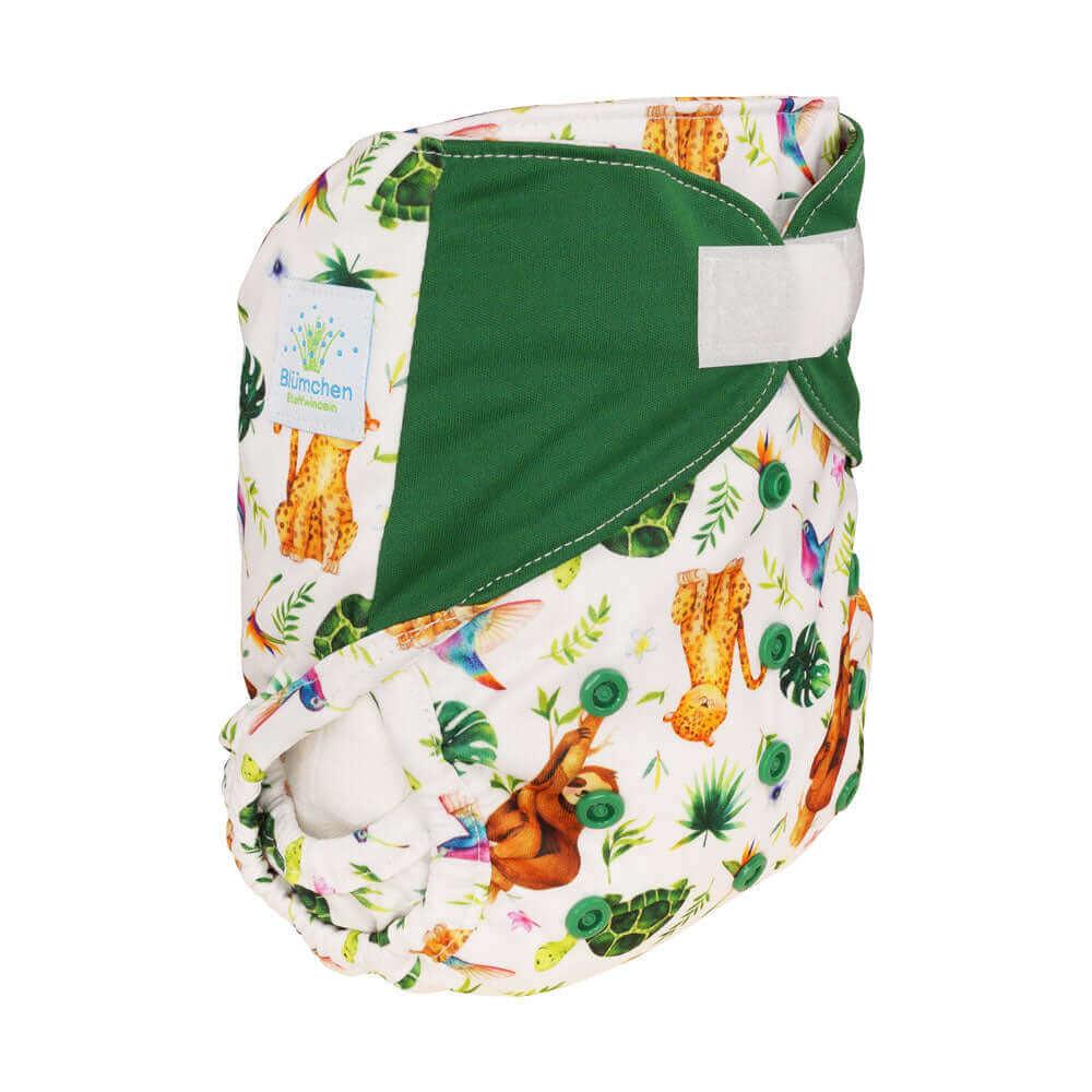 Blümchen Überhose Onesize Klett Faultier - Windelposchi