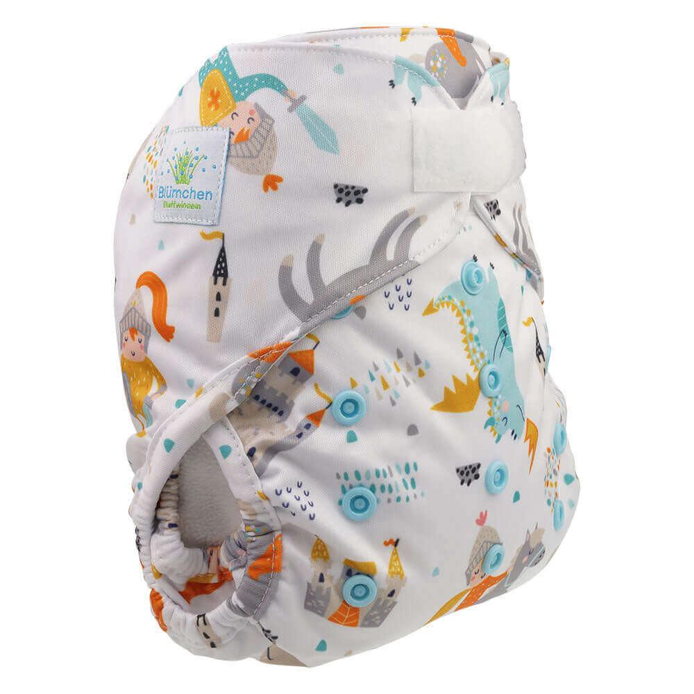 Blümchen Überhose Onesize Klett Kleiner Ritter - Windelposchi