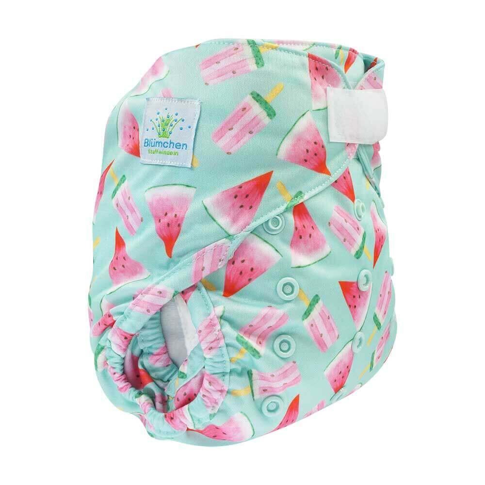 Blümchen Überhose Onesize Klett Melone - Windelposchi